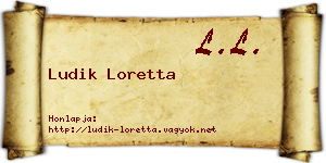 Ludik Loretta névjegykártya